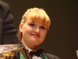 Manger Musikklag's Camilla Soderstrom takes the 'Best Soloist' award